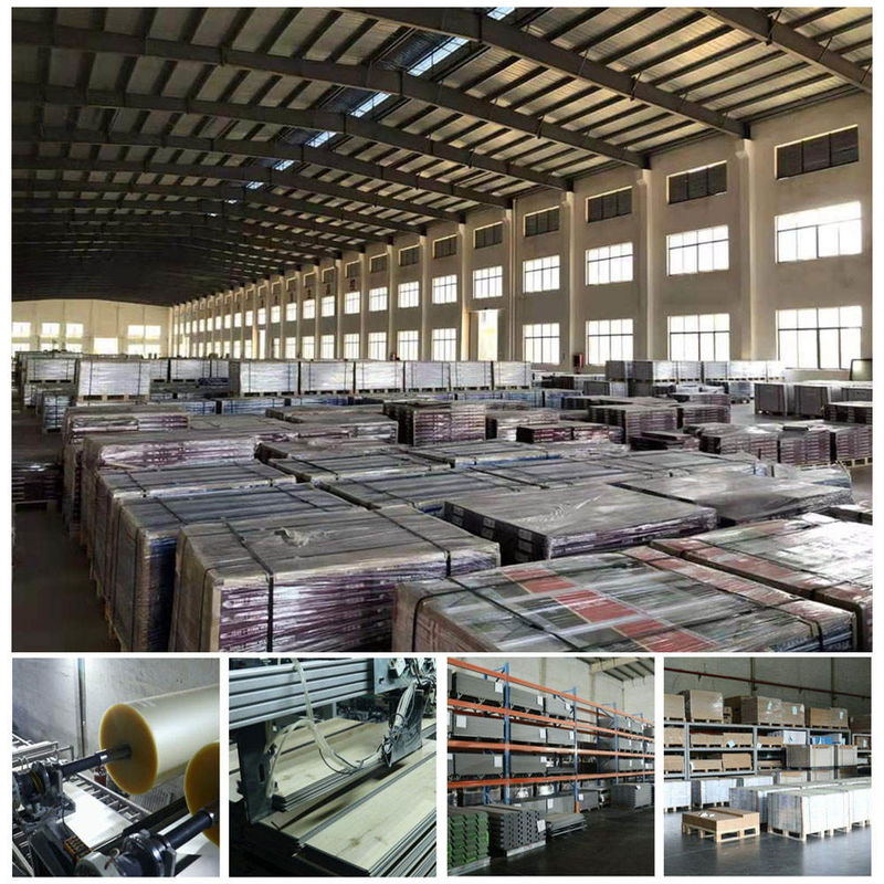 เคลือบ UV คลิกล็อคพื้นไวนิล SPC กระเบื้องไวนิล Spc ต้านทานอายุ 5 มม