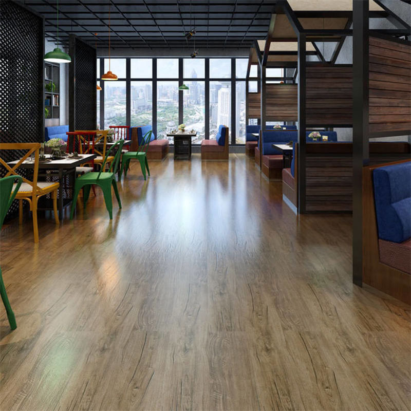 Piso Laminado 8mm SPC Vinyl Flooring Click Plank Vinyl Flooring เคลือบยูวี