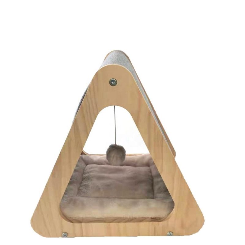 CARB ไม้แมวเป็นมิตรกับเฟอร์นิเจอร์เตียงบ้านแมวพับได้สำหรับการเกาถ้ำสักหลาด