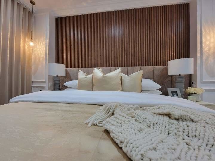 โมเดิร์น 9 มม. 2.5 ซม. ตกแต่งภายในบ้าน WPC Wall Panel สำหรับพื้นหลังทีวี