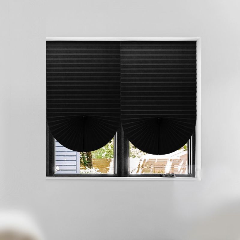 ป้องกันรังสีอัลตราไวโอเลตผ้าม่านไร้สายแบบพกพาผ้าม่านจีบม่านบังแสงขนาดเล็ก