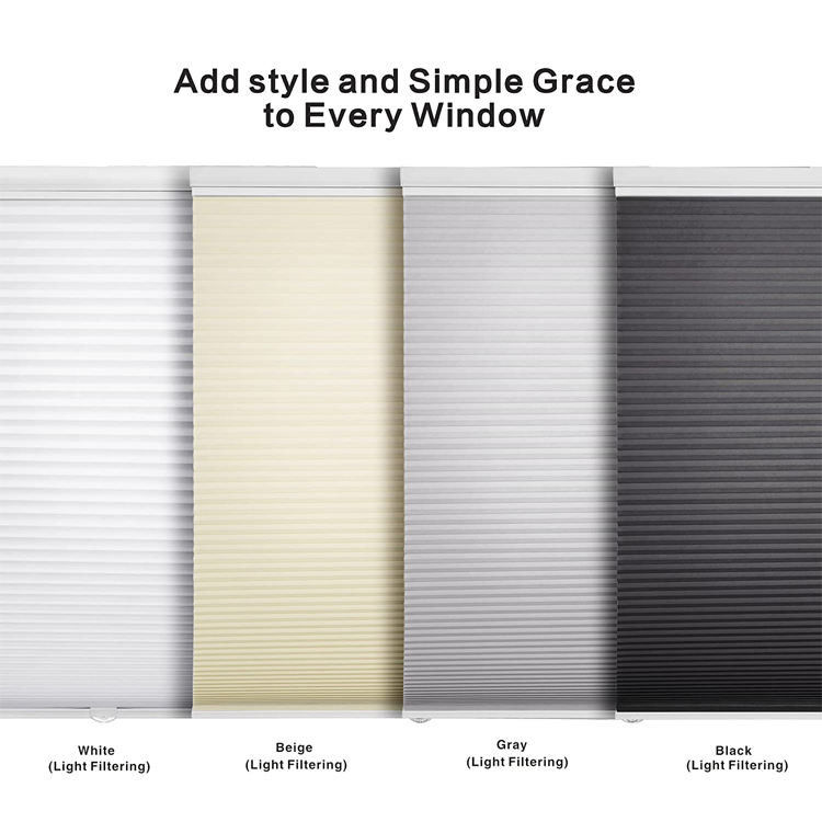 กรองแสงกลางวัน กลางคืนรังผึ้งมู่ลี่โรงแรมไร้สาย Cellular Shade