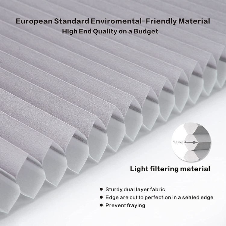 กรองแสงกลางวัน กลางคืนรังผึ้งมู่ลี่โรงแรมไร้สาย Cellular Shade