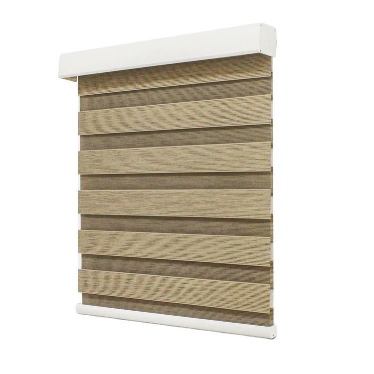 ม่านบังตาไร้สายเพื่อความปลอดภัยของเด็ก CE ม่านม้วนแนวนอนแบบใช้มอเตอร์ม้าลาย