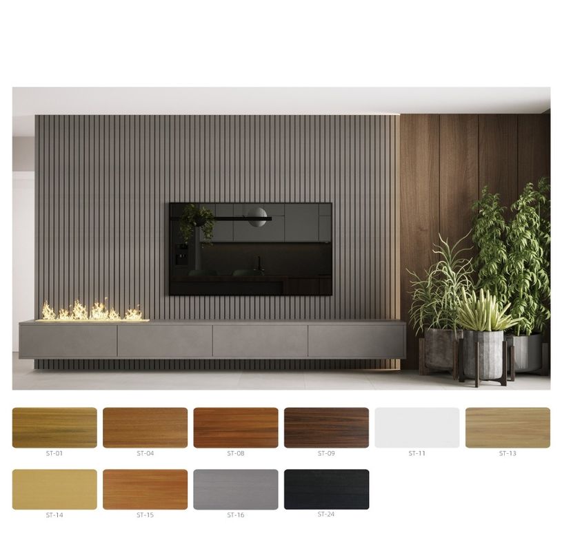 โรงแรม อาคารอาศัย WPC ต้นไม้ตกแต่งภายใน แผ่นผนังใหญ่ แผ่นผนังผิวพรรณ