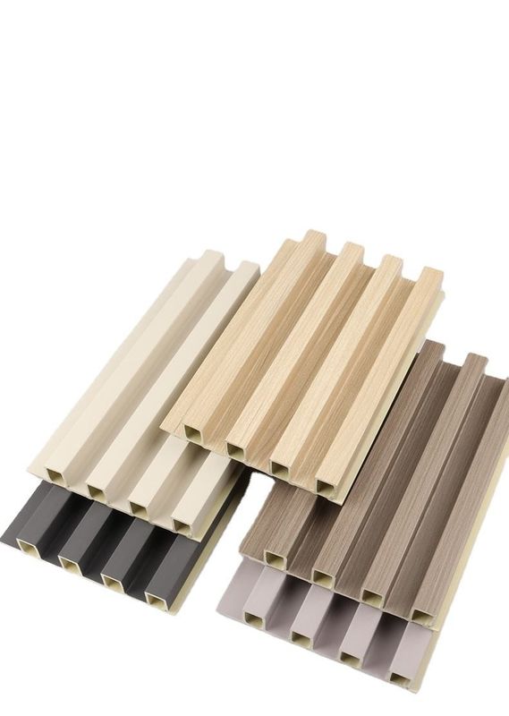 การติดตั้งง่าย สีหอม Eco Wood Laminate การตกแต่งผนังคลุม 155*9 แผ่น WPC