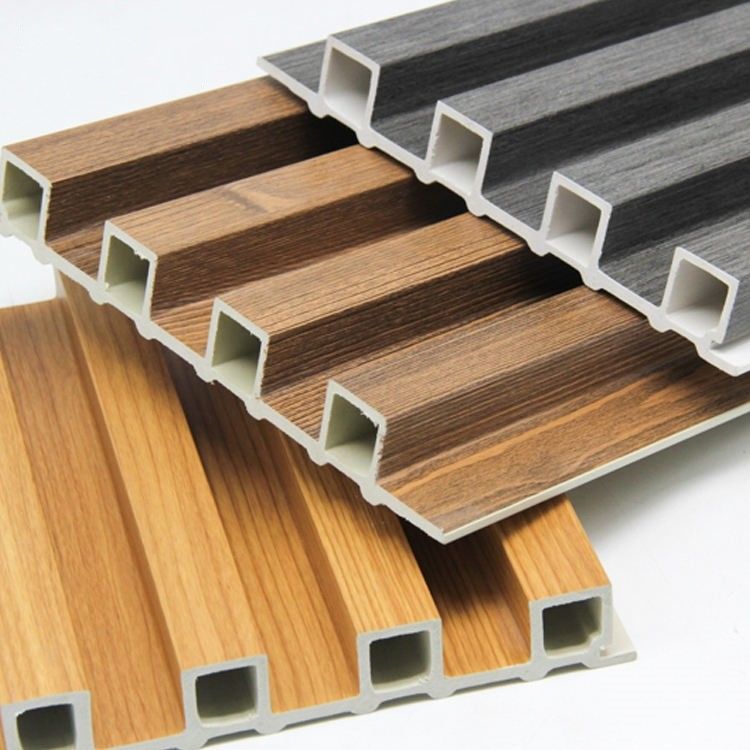 แผนผนัง WPC สีสันดี ประดับผนังภายใน การติดตั้งง่าย ปกป้องการขีดขีดผนัง WPC