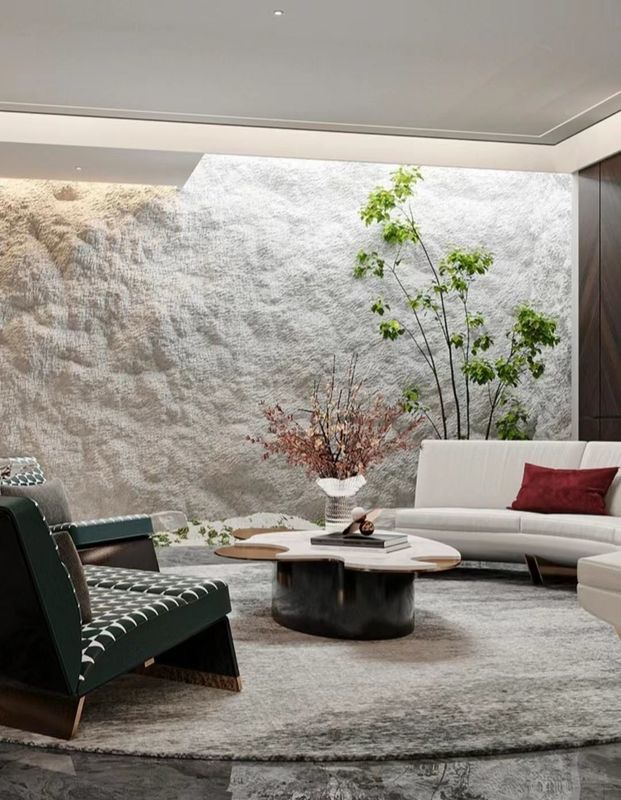 น้ําหนักเบา ภายนอกตกแต่งภายนอก PU หินปลอม แผ่นหินพอลิอุเรธาน 3D แผ่นผนังหิน PU