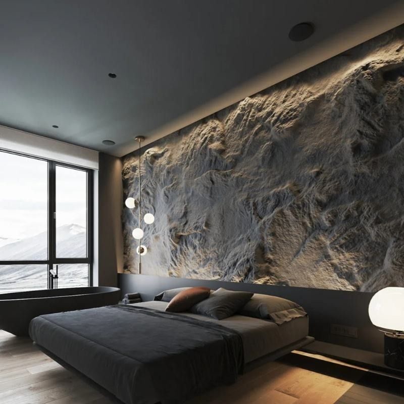 ราคาโรงงาน หินปลูกประดิษฐ์เพชร PU หินฟองสําหรับตกแต่งผนัง PU 3D แผ่นผนัง