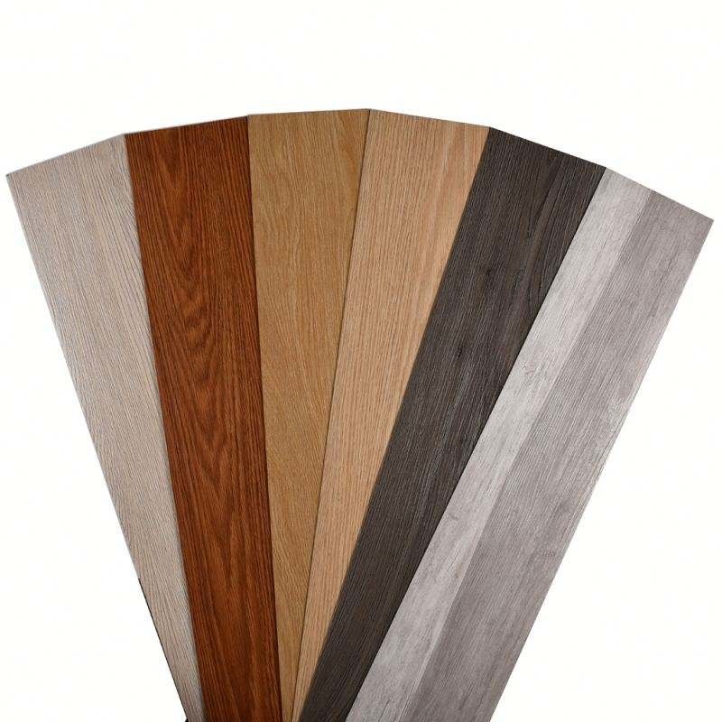 กระเบื้องไวนิล เนื้อผงไม้ LVT พื้นผิวผูกติดกันเอง PVC พื้น vinyl กันน้ํา พื้น vinyl plank