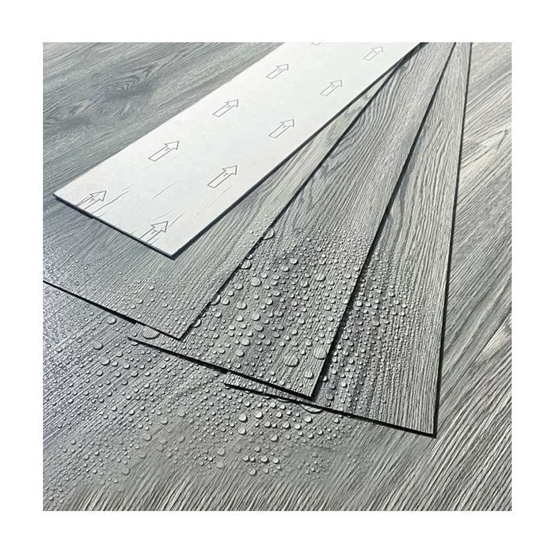 ไม้กันน้ํา ไฮโล Pvc กระเบื้องพื้น Lvt พื้นดิน Vinyl ติดกันเอง