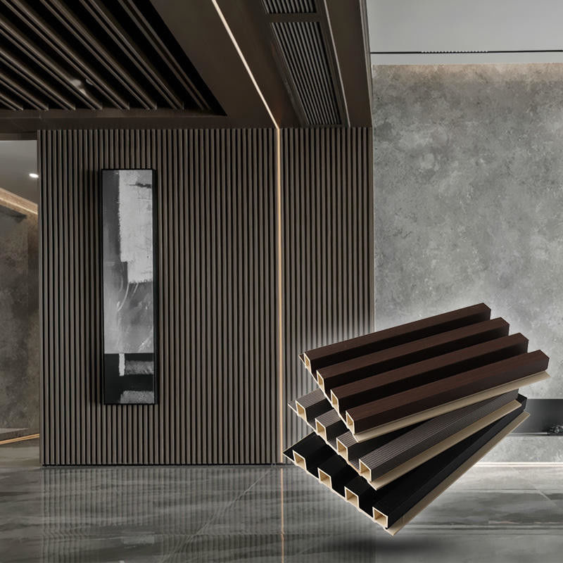 โรงงานขายยอดขายผนังไม้ปลูกผืนผนัง WPC PVC ผนังพลาสติก ผนังทีวีสําหรับภายใน