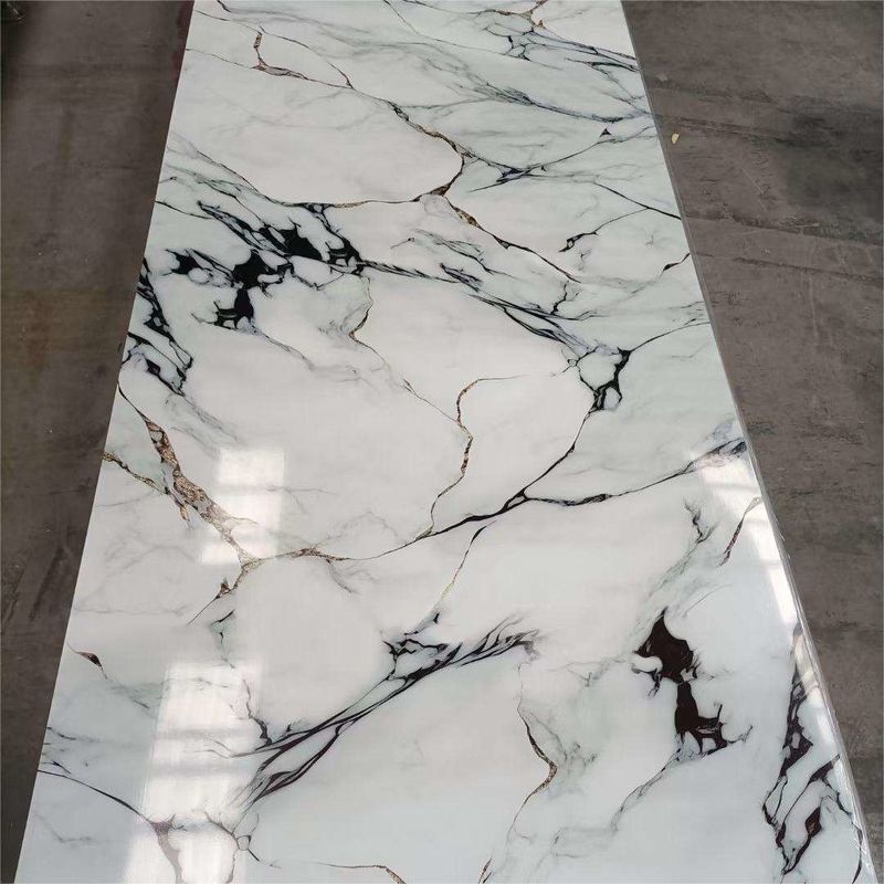 4x8 กันน้ํา UV Pvc หนังมาร์บอร์ ขายดีที่สุด 1220 * 2800 * 3 มิลลิเมตร จําหน่ายโรงงานที่มีหลายแบบ