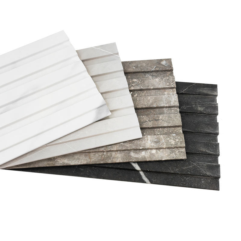 งานศิลปะภายในที่ทันสมัย Louver การตกแต่ง 3d ป้ายผนัง Wpc ป้ายผนังสําหรับผนังหรือเพดานและภายในทีวี Pvc ครอบคลุม