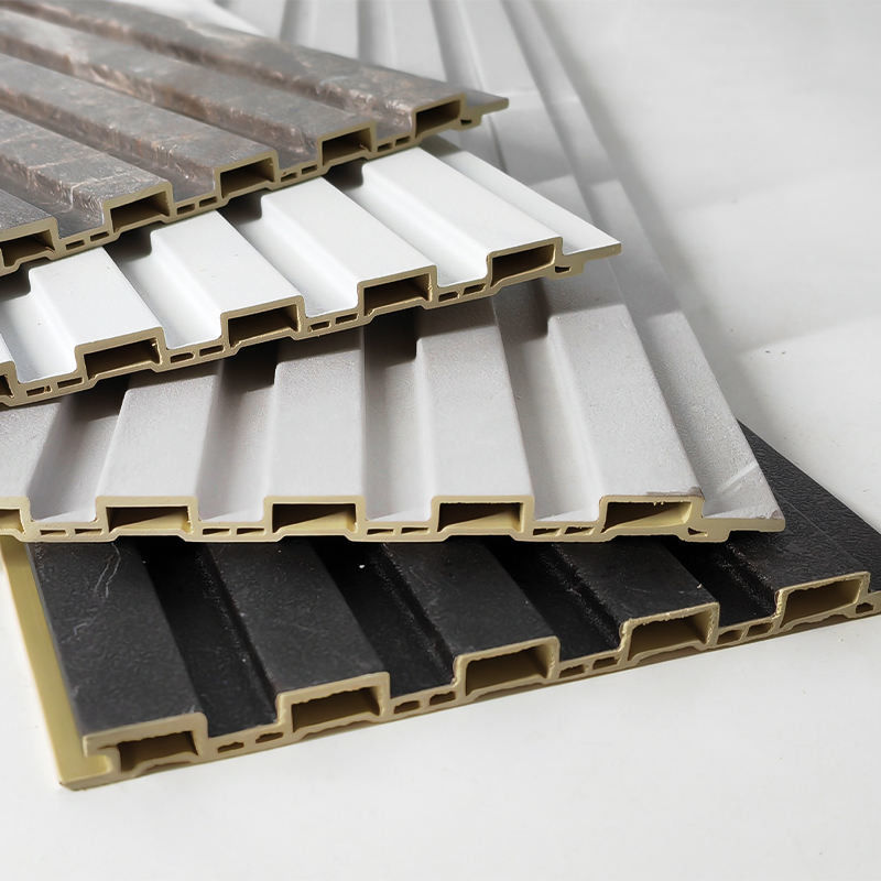 งานศิลปะภายในที่ทันสมัย Louver การตกแต่ง 3d ป้ายผนัง Wpc ป้ายผนังสําหรับผนังหรือเพดานและภายในทีวี Pvc ครอบคลุม