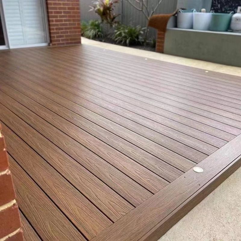 ขายร้อน Custom Hollow WPC Co-extrusion Decking Floor Outdoor Garden Decking Panels With Accessories ขายด่วน