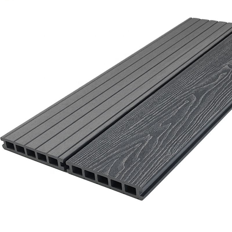 Custom Interlock Wpc outdoor Decking 3D บทสกัดเมล็ดไม้ บอร์ดคอมพอสิต decking board จีน ไม้ พลาสติก เนื้อผงพื้น