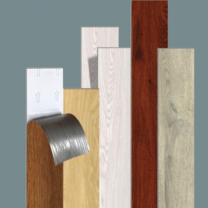 แผ่นพื้น PVC กันน้ำแบบมีกาวในตัว DIY แผ่นพื้นไวนิลสำหรับตกแต่งภายในอาคารสำนักงาน