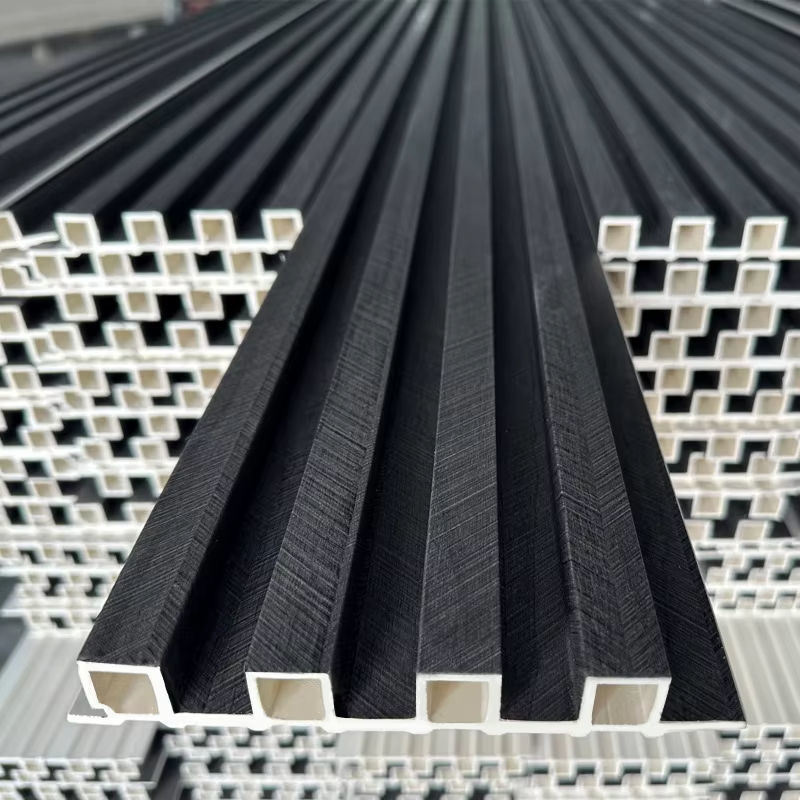 ราคาขายส่ง การออกแบบที่ทันสมัย แผ่นผนัง WPC ป้องกันไฟฟ้าสถิต แผงผนังระแนงไม้ภายในสำหรับบุผนัง WPC กันน้ำในร่ม