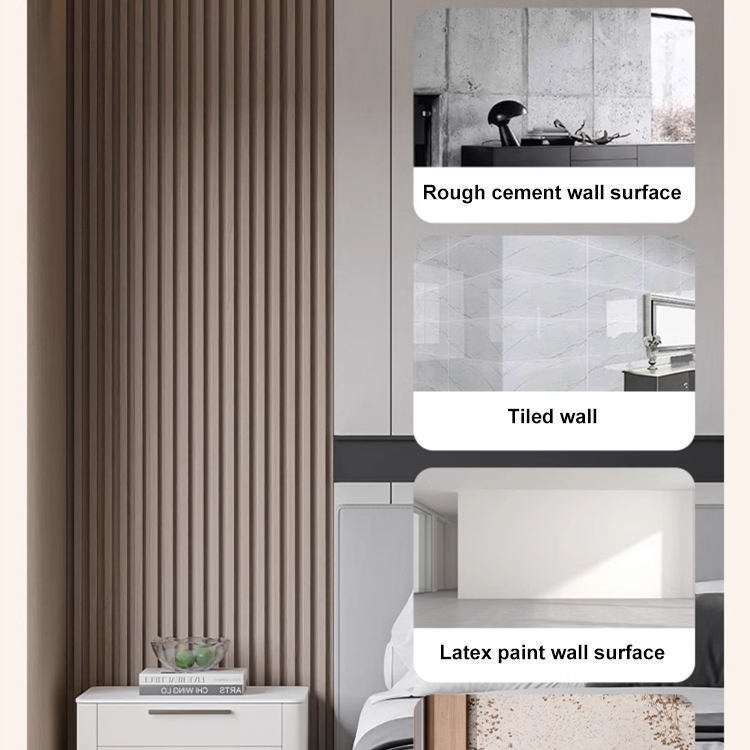 แผงผนัง WPC กันเชื้อโดยตรงจากโรงงาน พร้อมดีไซน์ร่อง สำหรับเพดานบ้าน ห้องนั่งเล่น เวิร์คช็อป สวนสาธารณะ โรงพยาบาล