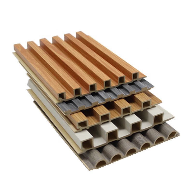 แผงผนังโค้งไม้แบบบูรณาการกันน้ำอื่นๆ ตกแต่งผนัง PVC ภายใน Slat Wpc Wall Panel