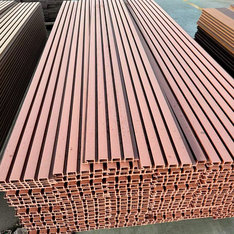 แผ่นผนังกันน้ํา WPC ภายนอก แผ่นผนังประกอบภายนอก PVC แผ่นผนังไม้