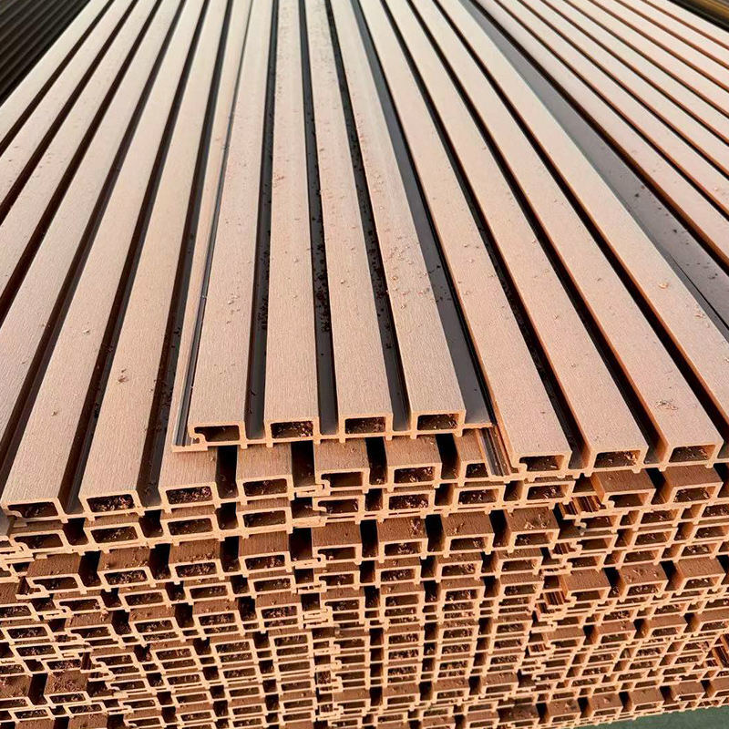 แผ่นผนังกันน้ํา WPC ภายนอก แผ่นผนังประกอบภายนอก PVC แผ่นผนังไม้