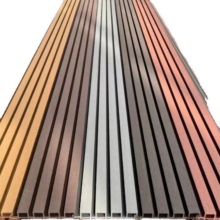 แผ่นผนังภายนอก WPC ที่กันน้ําคุณภาพสูง วัสดุประกอบไม้พลาสติกสําหรับตกแต่งภายนอก