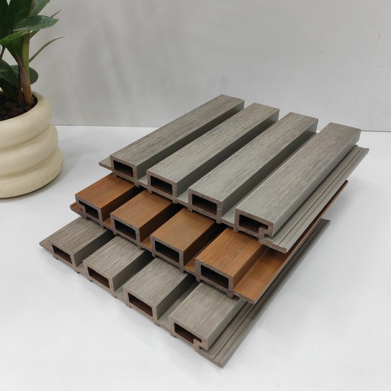 WPC โมเดิร์น จิโอเมทริก พันธมิตร กันน้ํา แผนผนังภายนอก ผสมผสมภายนอก 5+ ปี การรับประกัน