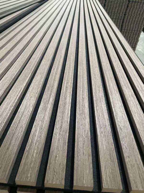 ขายร้อน แผ่นเสียง ไม้ แผ่นผนังสล็อต แผ่นผนังสล็อต บ้านตกแต่งภายใน แผ่นผนังกันเสียง