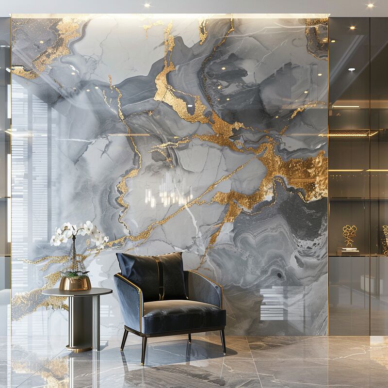 600*2440mm 4mm 5mm Custom Design SPC กระดานมาร์บอร์ด กันน้ําสําหรับภายใน Pvc แผ่นผนัง พลาสติก UV กระดาษมาร์บอร์ด