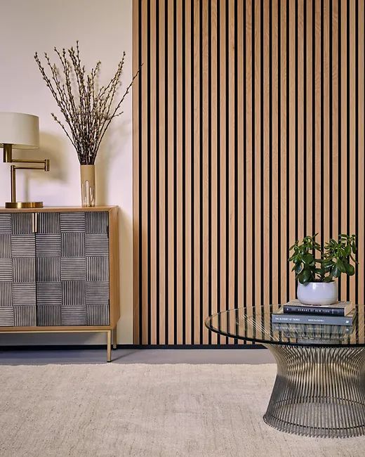 การออกแบบที่ทันสมัย Akupanel Acoustic Slat Wall Panel ไม้ MDF วัสดุสําหรับโรงแรม