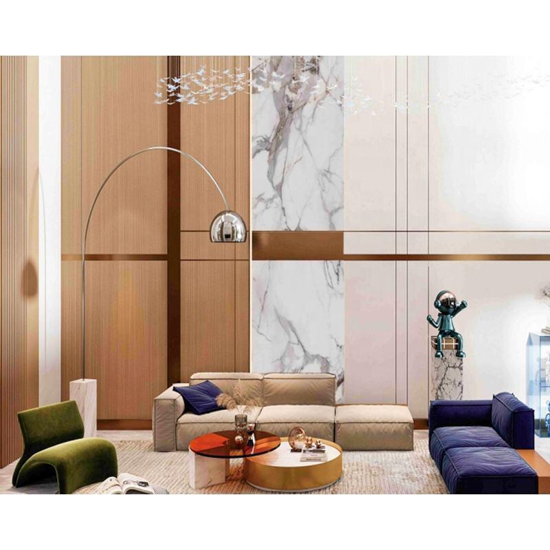 แผนการออกแบบ 3 มิติน้ําอ่อน PVC ใบมะพร้าวสําหรับผนัง แผ่นมะพร้าว UV Board การตกแต่งภายใน