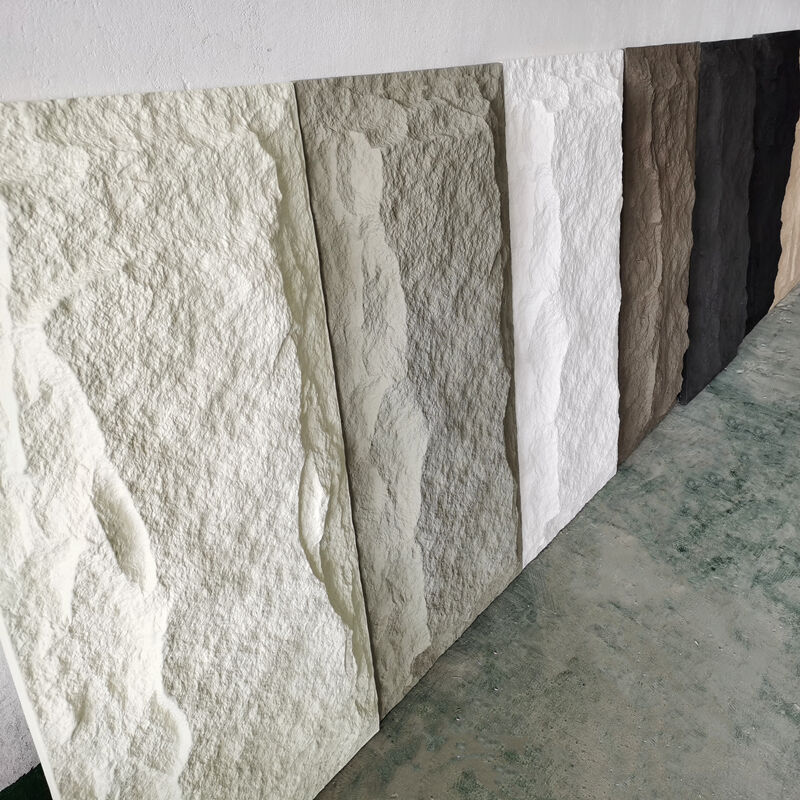 นุ่มนวล สะดวกต่อสิ่งแวดล้อม ประดับผนังภายใน / นอก กันไฟ กันน้ํา แผ่นคลุมหินธรรมชาติ หินประดิษฐ์