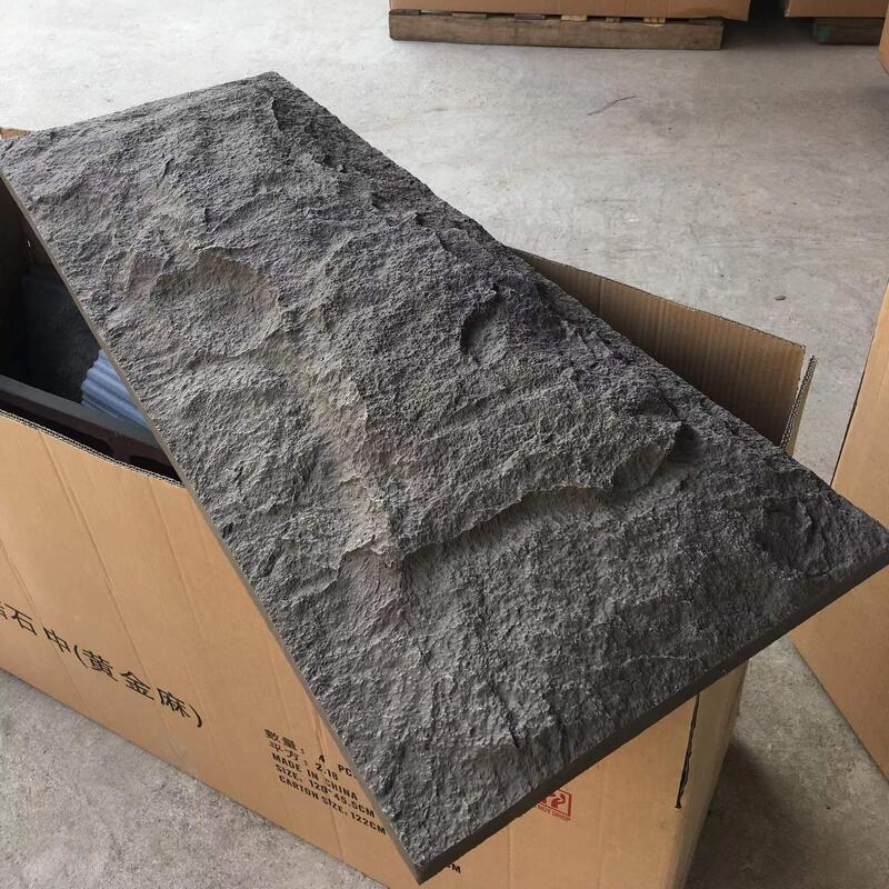 การออกแบบที่ทันสมัย แผงผนังหิน PU หินเทียม PVC โฟม สำหรับภายในภายนอก ฟังก์ชันกันน้ำ แผ่นตกแต่งชนิด