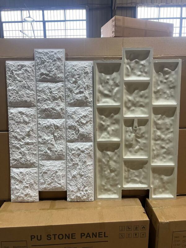 โซลูชั่นการตกแต่งผนังแบบนวัตกรรม กันไฟ กันน้ํา PU แผ่นผนังหินประดิษฐ์สําหรับผนังภายในและภายนอก