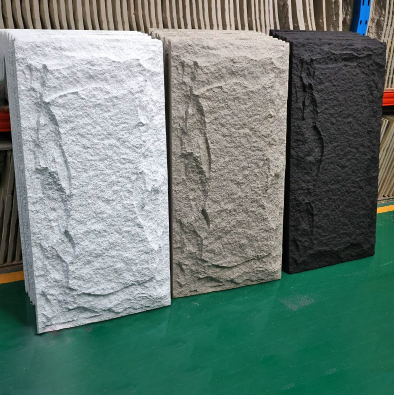 Indoor Outdoor Polyurethane Stone Wall Cladding Panel Thick Slab Design