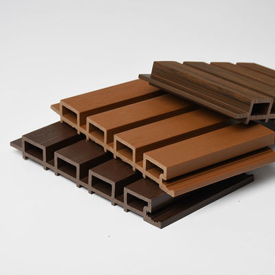 แผ่นใยไผ่คอมโพสิตภายใน WPC Wall Panel 168*22mm Anti Scratch