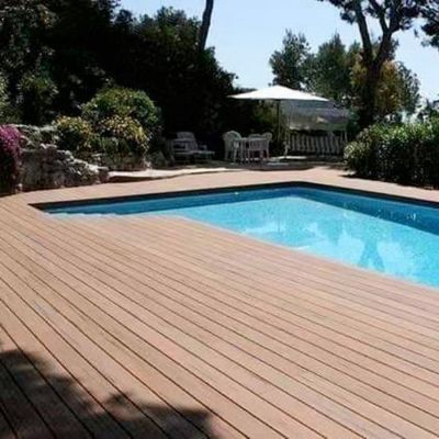 Anti UV Bamboo Porch Flooring Deck Wpc ภายนอก 11mm 22mm Fireproof