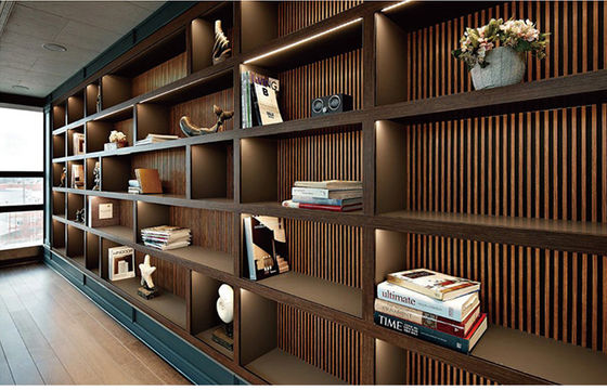 FSC ลายไม้ภายใน WPC ผนังกันความชื้นโลโก้ที่กำหนดเอง