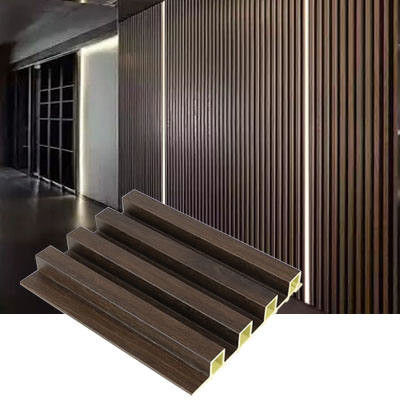 แผนผนัง Wpc ไม้ พลาสติกผสม ผ้าผนัง