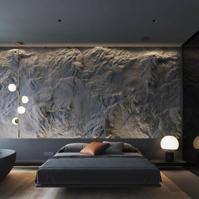 ราคาโรงงาน หินปลูกประดิษฐ์เพชร PU หินฟองสําหรับตกแต่งผนัง PU 3D แผ่นผนัง