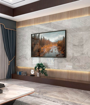 ขายร้อน แผ่นผนังถ่านหินกางเขน เนื้อที่แข็ง 1220 X 2800 มม กันน้ํา ประกอบหินมาร์บอร์เมลเมล็ด