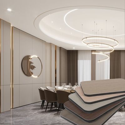 บานบัมบึว บอร์ดถ่านหินไม้ คาร์บอน คริสตัลเพลท แผ่นผนังฟูเนียร์