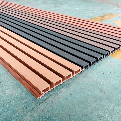 แผงร่วมอัดขึ้นรูปภายนอก การตกแต่งภายใน PVC แผงผนัง คอมโพสิตกันน้ำ WPC ผนังบุ