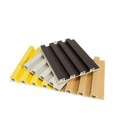 แผงภายนอก Wpc แผงผนัง ไม้พลาสติก การออกแบบที่ทันสมัย บอร์ดภายนอก คอมโพสิต Wpc 3D แผงผนังภายนอก