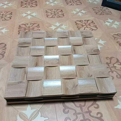 3D Wood Mosaic Acoustic Panels Soundproof Wall Panels for Home Studio Noise Reduction
