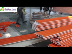 ภายในไม้ พลาสติกผสมผสมคลุม บอร์ดผนังปลอม Wpc แผนผนังภายใน