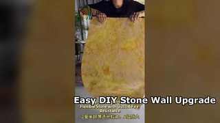 แผ่นผนังหินนุ่มยืดหยุ่น ติดตั้งง่าย DIY